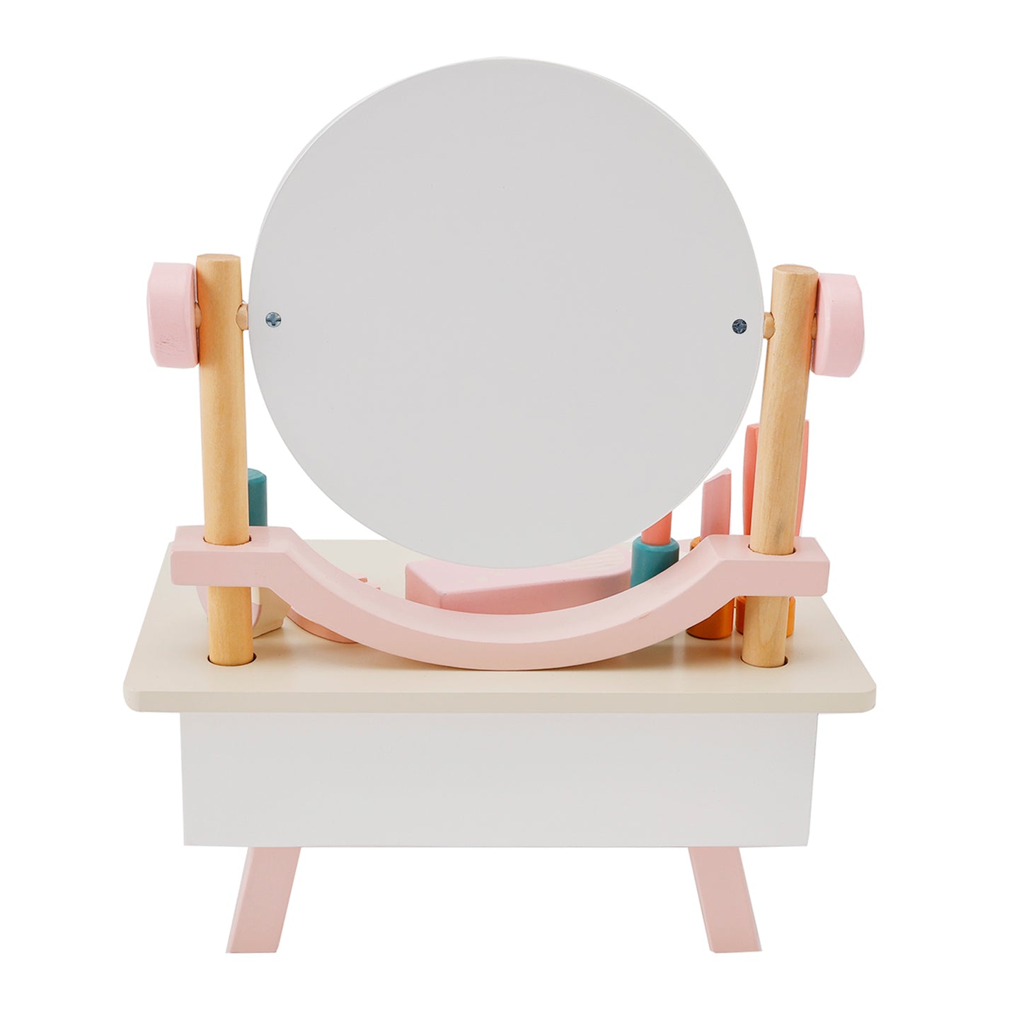 Kid Girls Simulation Vanity Table Children Dressing Mirror Make Up Desk Toy Set