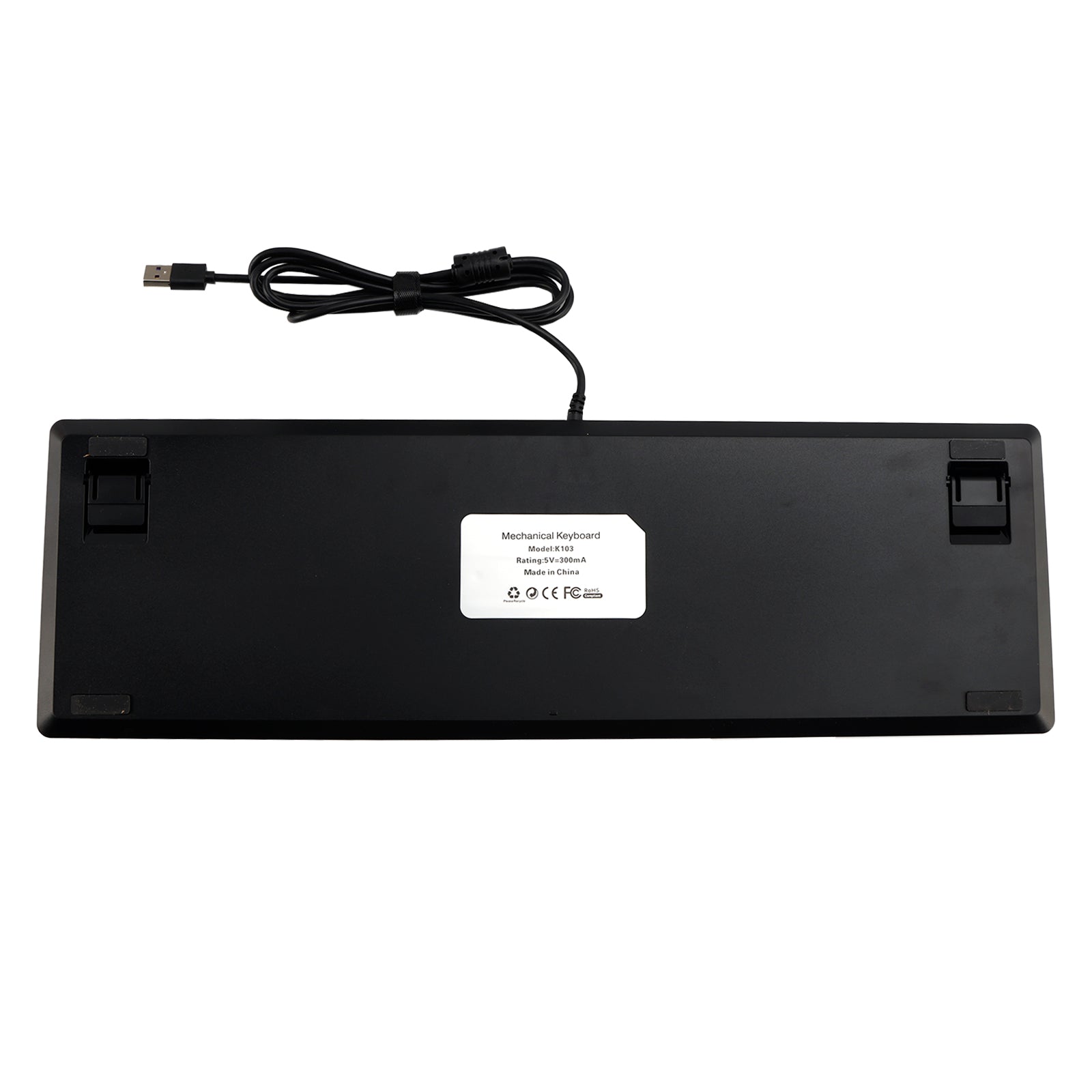 104-Key Wired Mechanical Linear Switch Gaming Keyboard Blue Switch Customizable