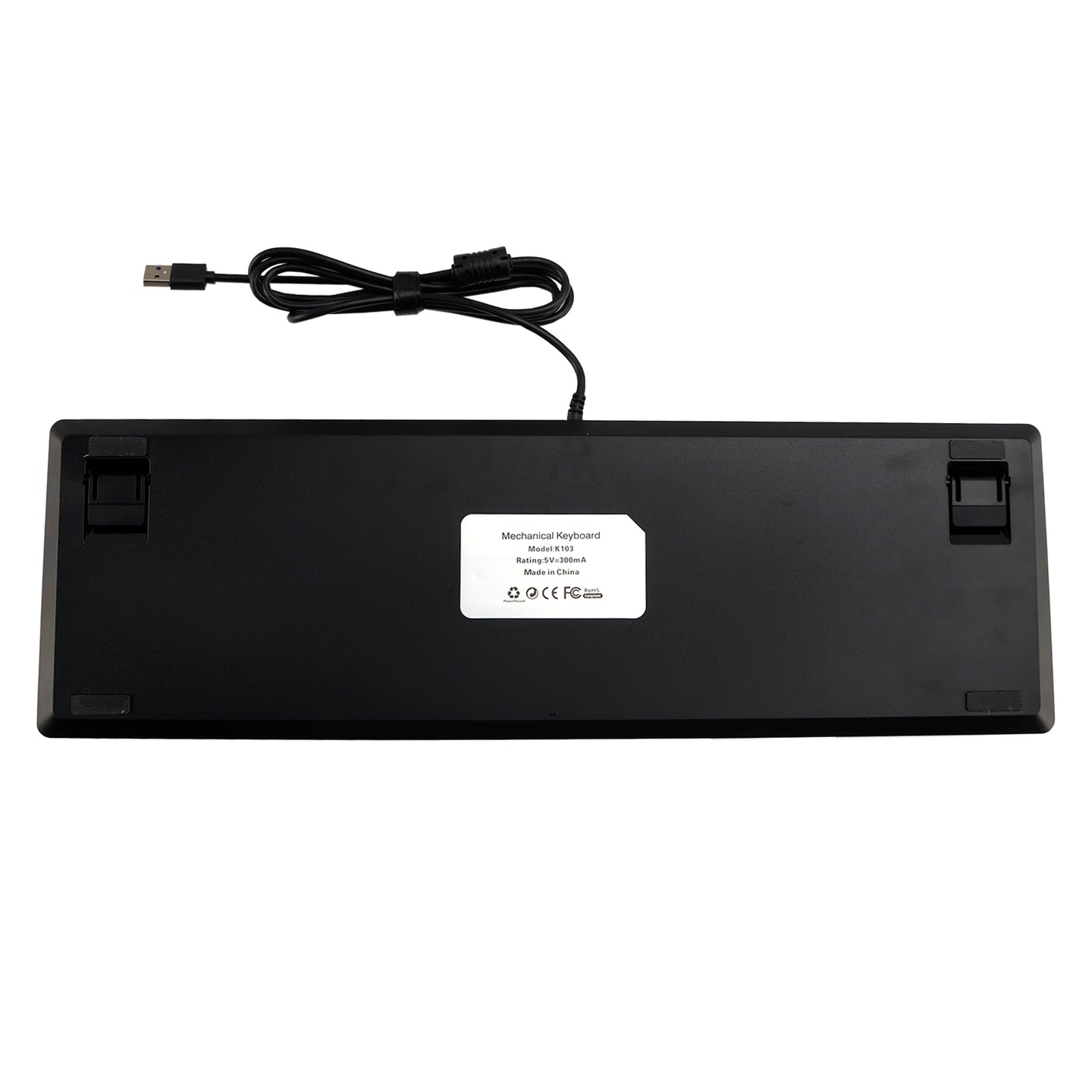 104-Key Wired Mechanical Linear Switch Gaming Keyboard Blue Switch Customizable