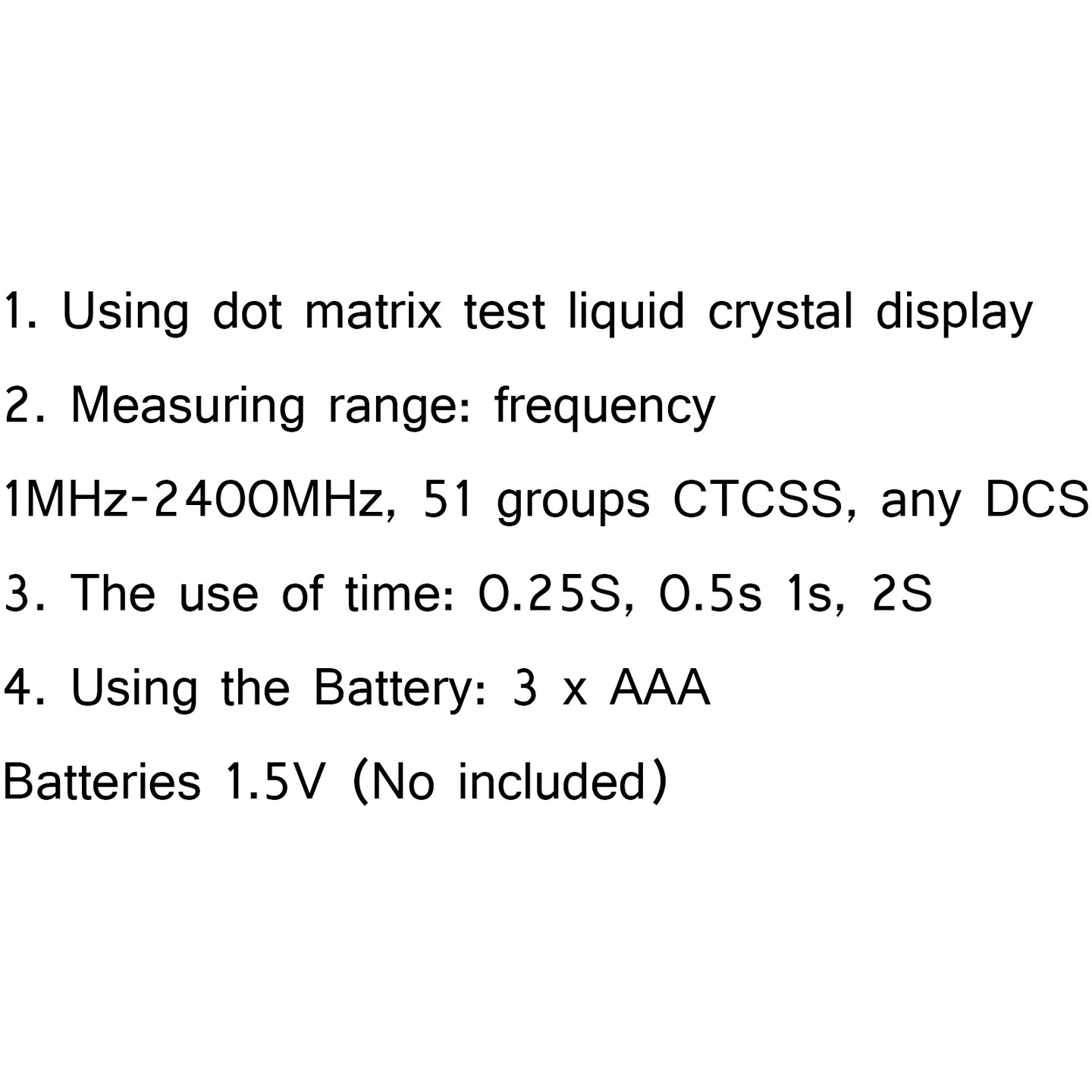 1x Q8 LCD Display Portable 1MHz-1000MHz Frequency Counter CTCSS/DCS Frequency Blk