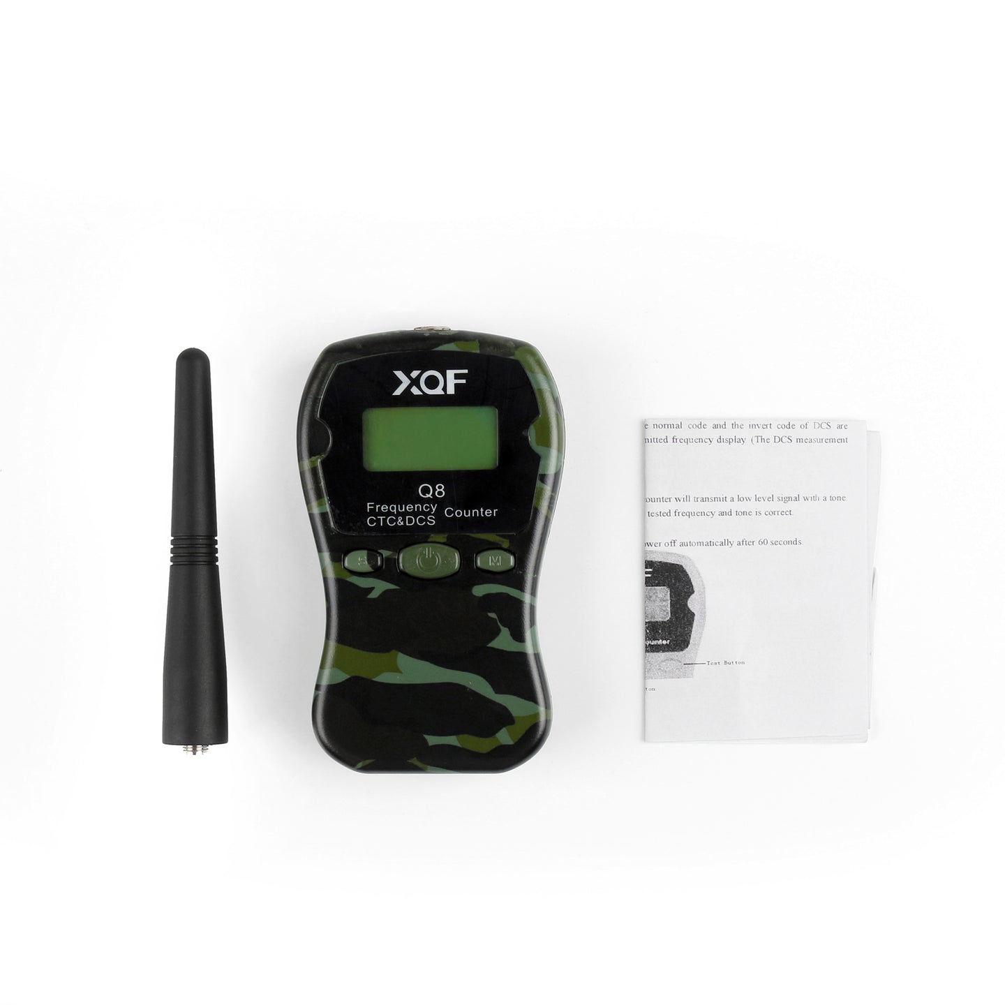 1x Q8 LCD Portable 1MHz-1000MHz Frequency Counter CTCSS/DCS Frequency Camouflage