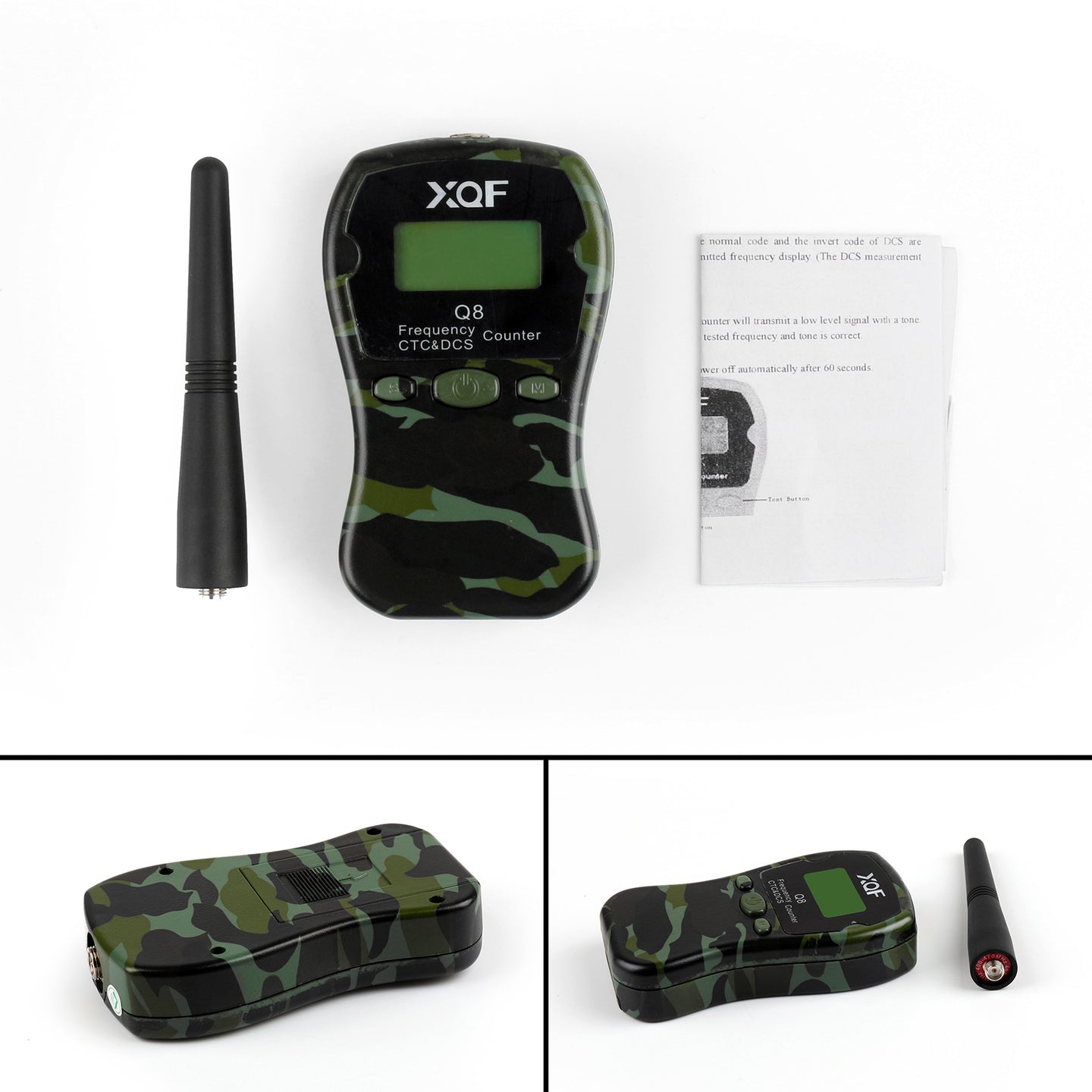 1x Q8 LCD Portable 1MHz-1000MHz Frequency Counter CTCSS/DCS Frequency Camouflage