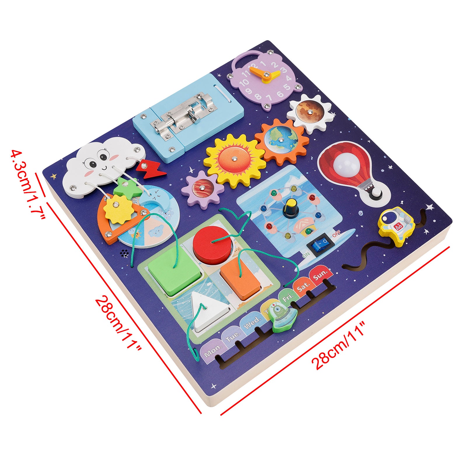 Children Educational Toy 6 Types of Weather Changes Interactive Kid Busy Board