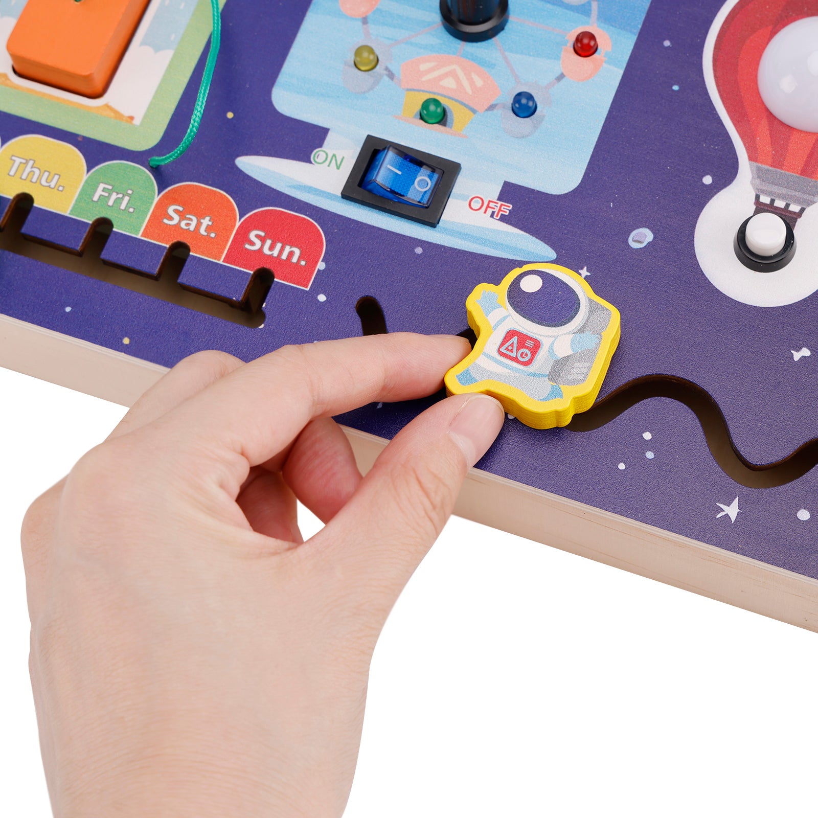 Children Educational Toy 6 Types of Weather Changes Interactive Kid Busy Board