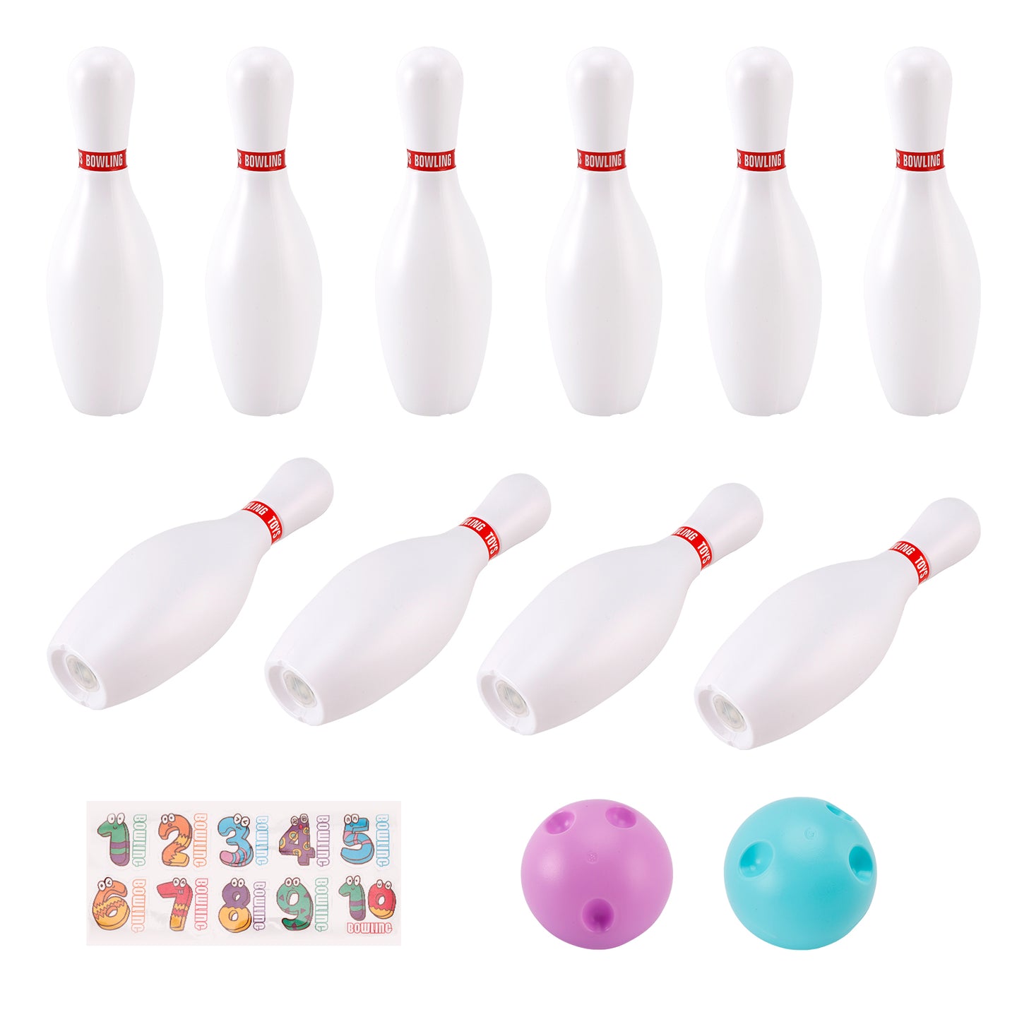 19cm Luminous Bowling Ball Set Kid Indoor & Outdoor Party Game Toy Gift