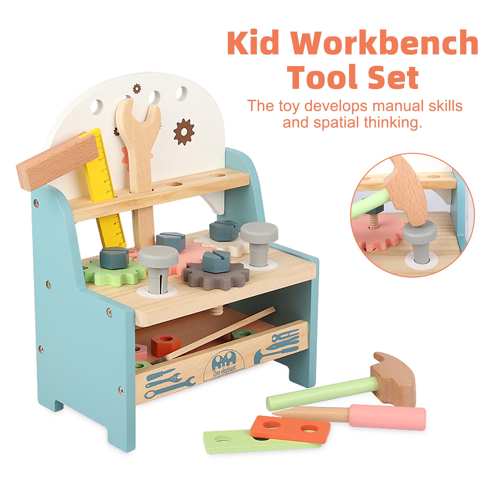 Kid Workbench Tool Set Small Children Mini Tool Bench Workshop Construction Toy