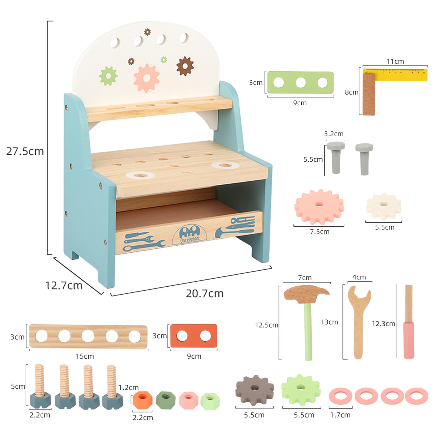 Kid Workbench Tool Set Small Children Mini Tool Bench Workshop Construction Toy