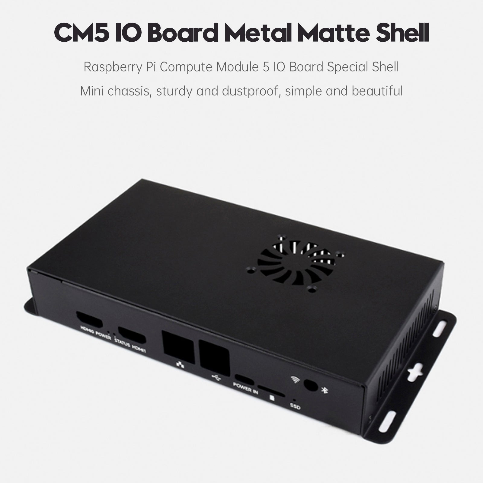 Raspberry Pi CM5 IO Expansion Board Enclosure Metal Heat Dissipation Enclosure