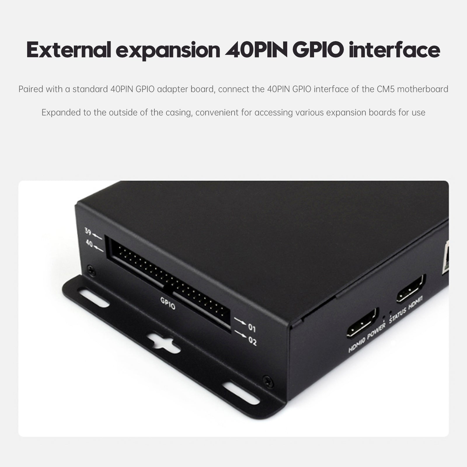 Raspberry Pi CM5 IO Expansion Board Enclosure Metal Heat Dissipation Enclosure