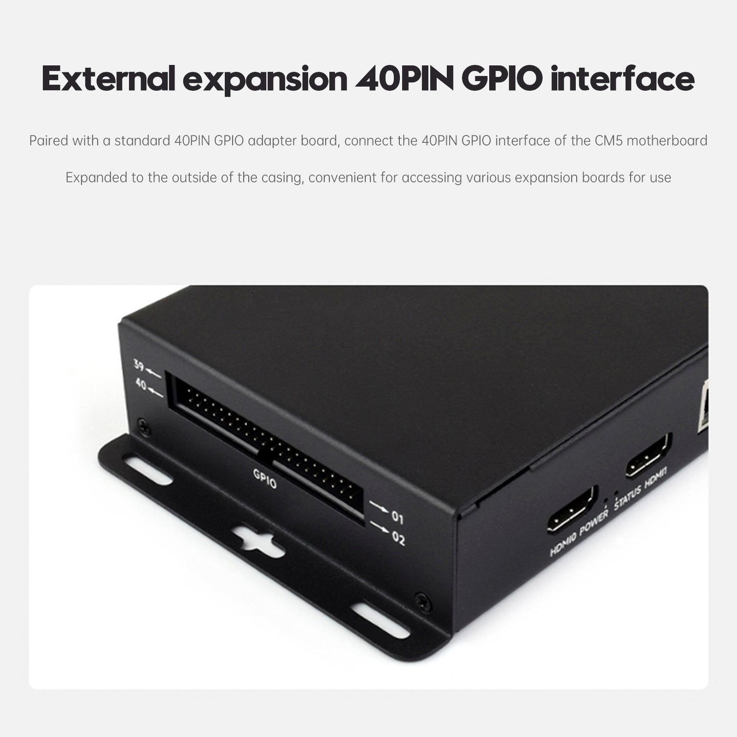 Raspberry Pi CM5 IO Expansion Board Enclosure Metal Heat Dissipation Enclosure