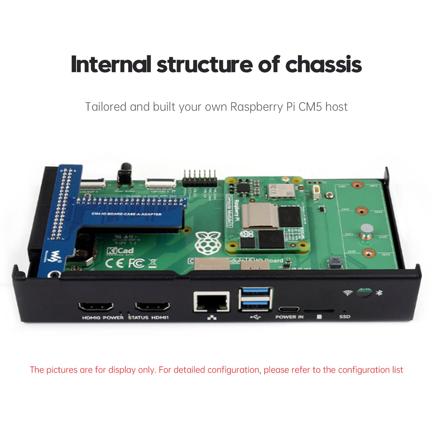 Raspberry Pi CM5 IO Expansion Board Enclosure Metal Heat Dissipation Enclosure