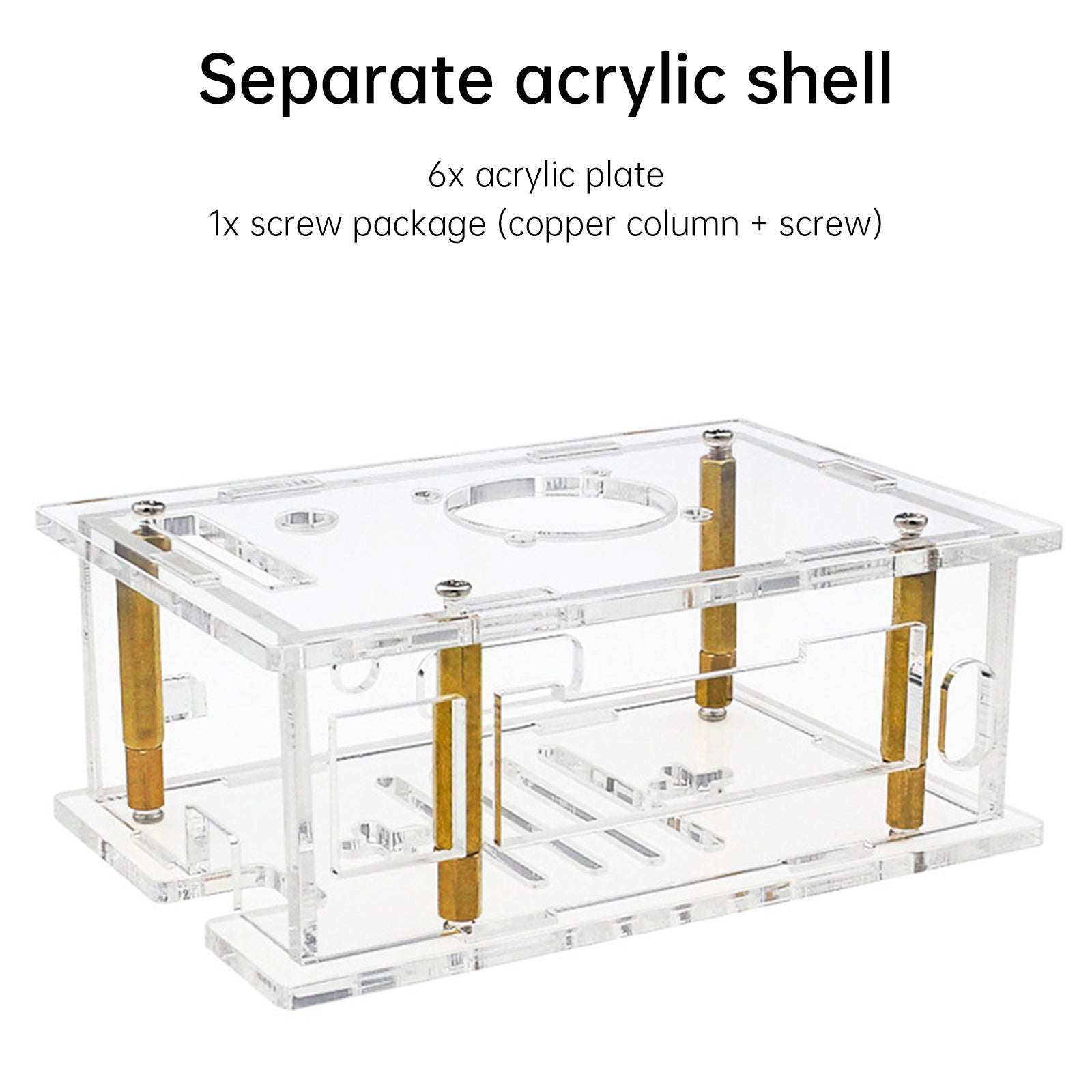 Orange Pi RV2 Development Board Acrylic Shell Heat Dissipation Transparent Box