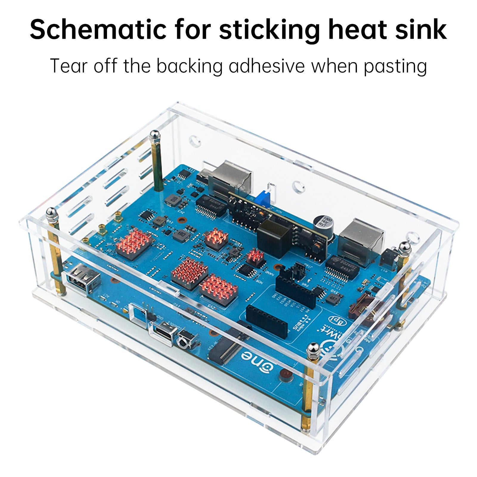 BananaPi Radiator Banana Pi OpenWrtOne Pure Copper Heat Sink Adhesive CPU Cooler