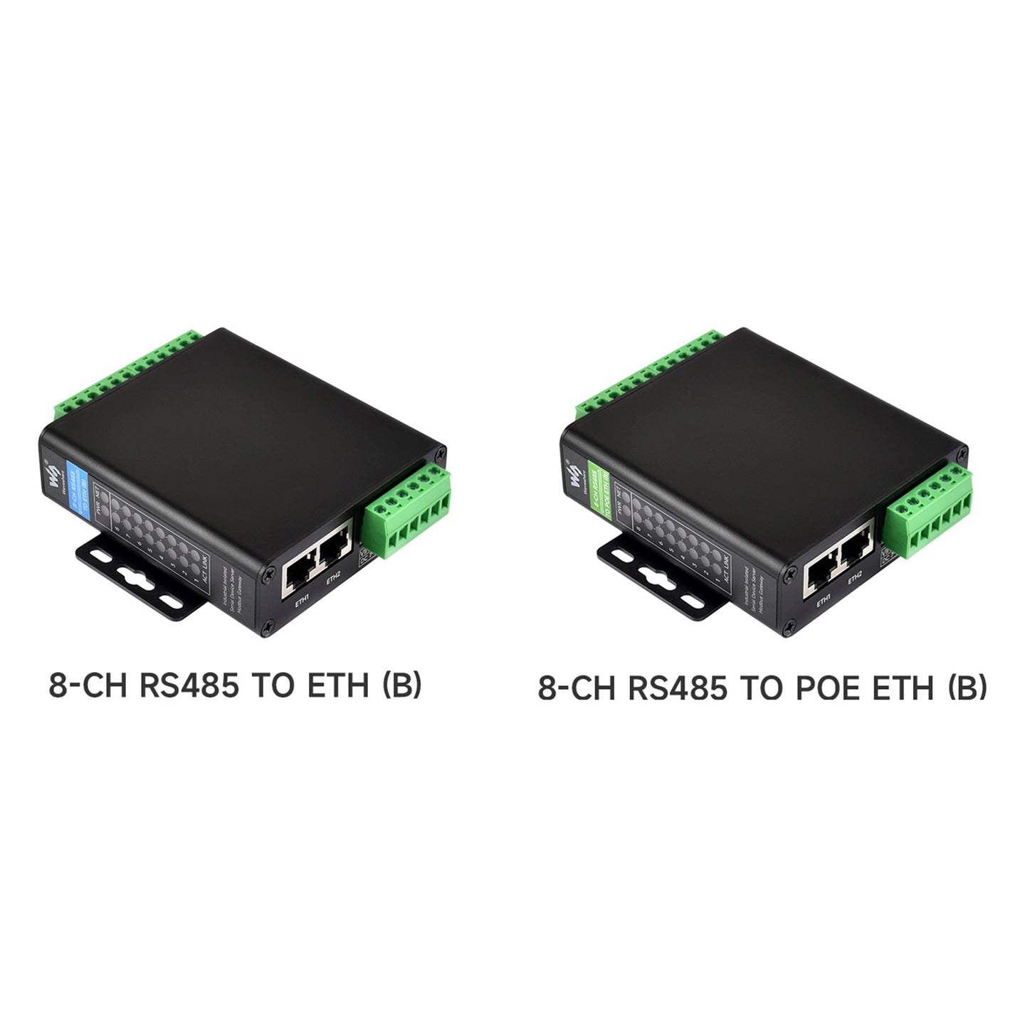 Industrial Isolated Serial Port Module Serial Port Server Eight-Way RS485 to RJ45