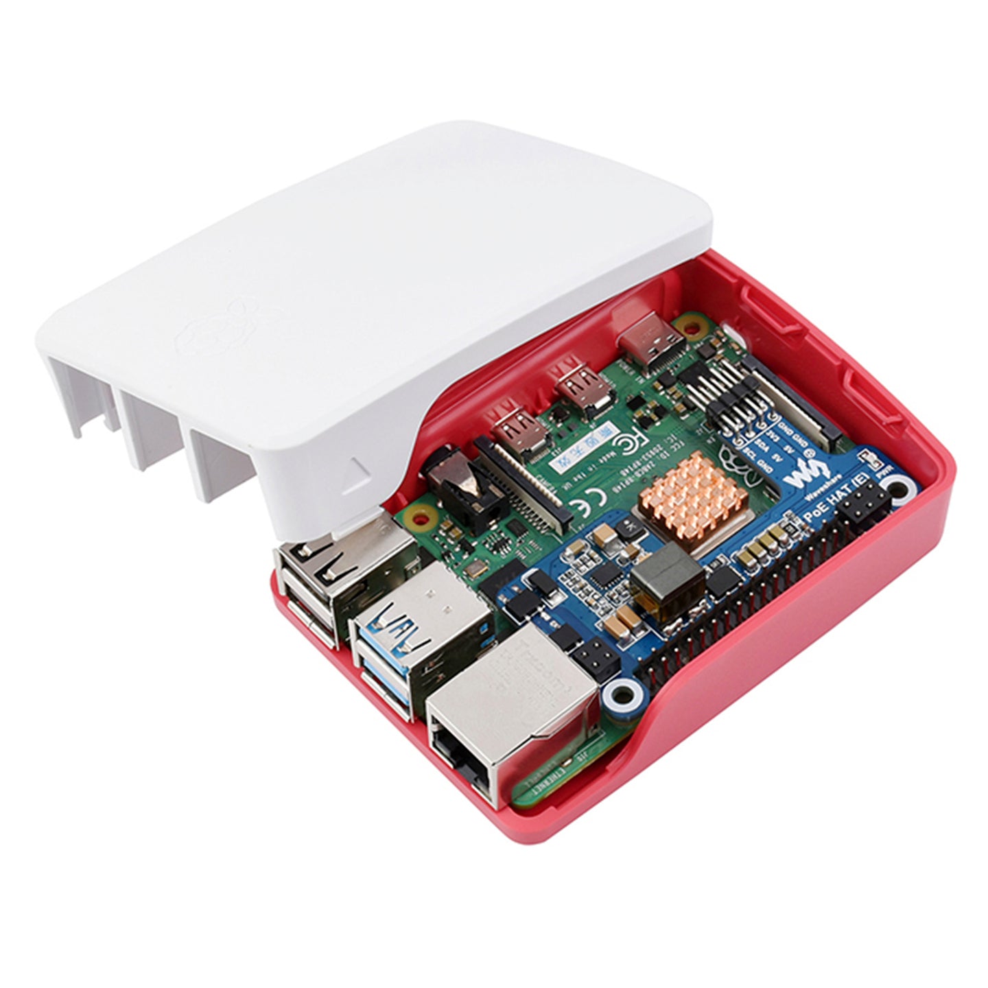 Raspberry Pi 4B/3B+ Ethernet Power Supply Expansion Board 802.3af Network