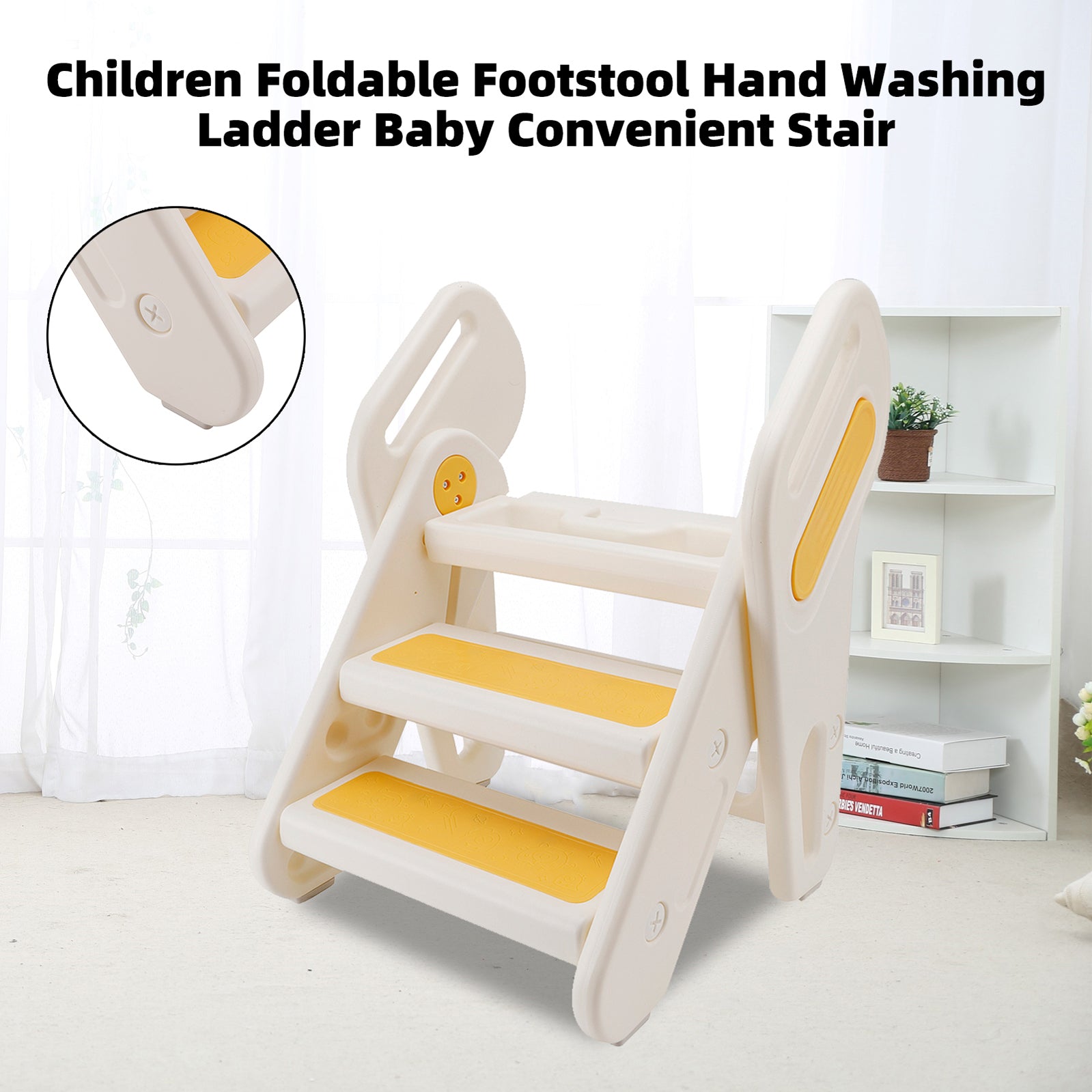Children Foldable Footstool Hand Washing Ladder Baby Convenient Stair