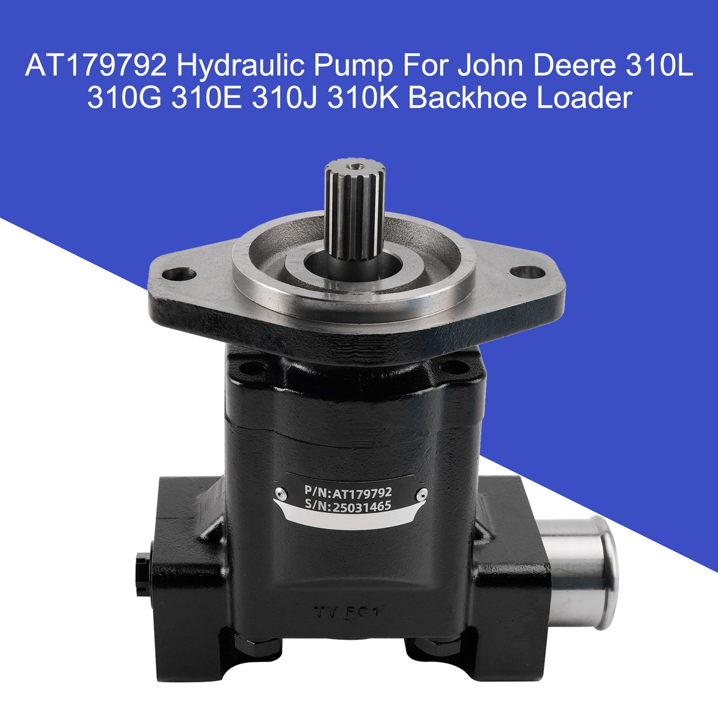 Hydraulic Pump AT179792 For John Deere Backhoe Loader 310K 310E 310J 310G 710D