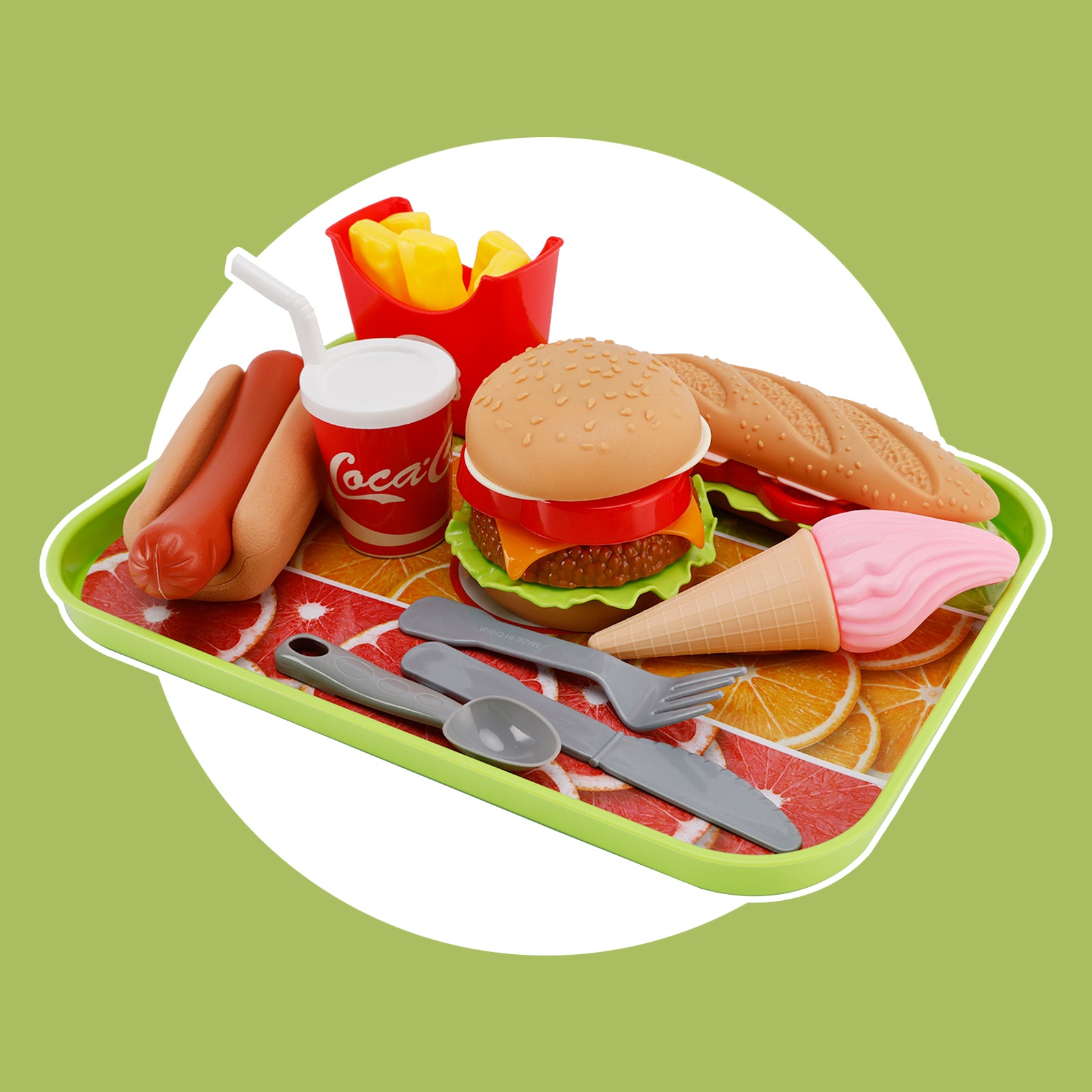 Hamburger Ice Cream Play Food Pretend Toys Kitchen Set Children Toy Set For Kid (Copy)