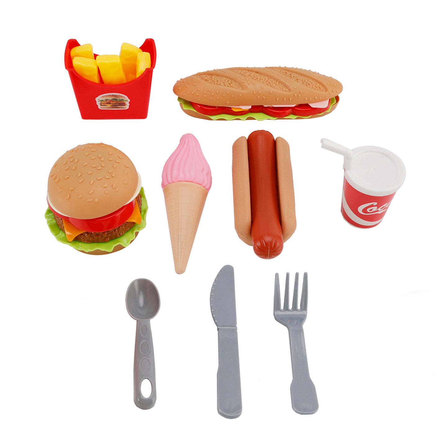 Hamburger Ice Cream Play Food Pretend Toys Kitchen Set Children Toy Set For Kid (Copy)