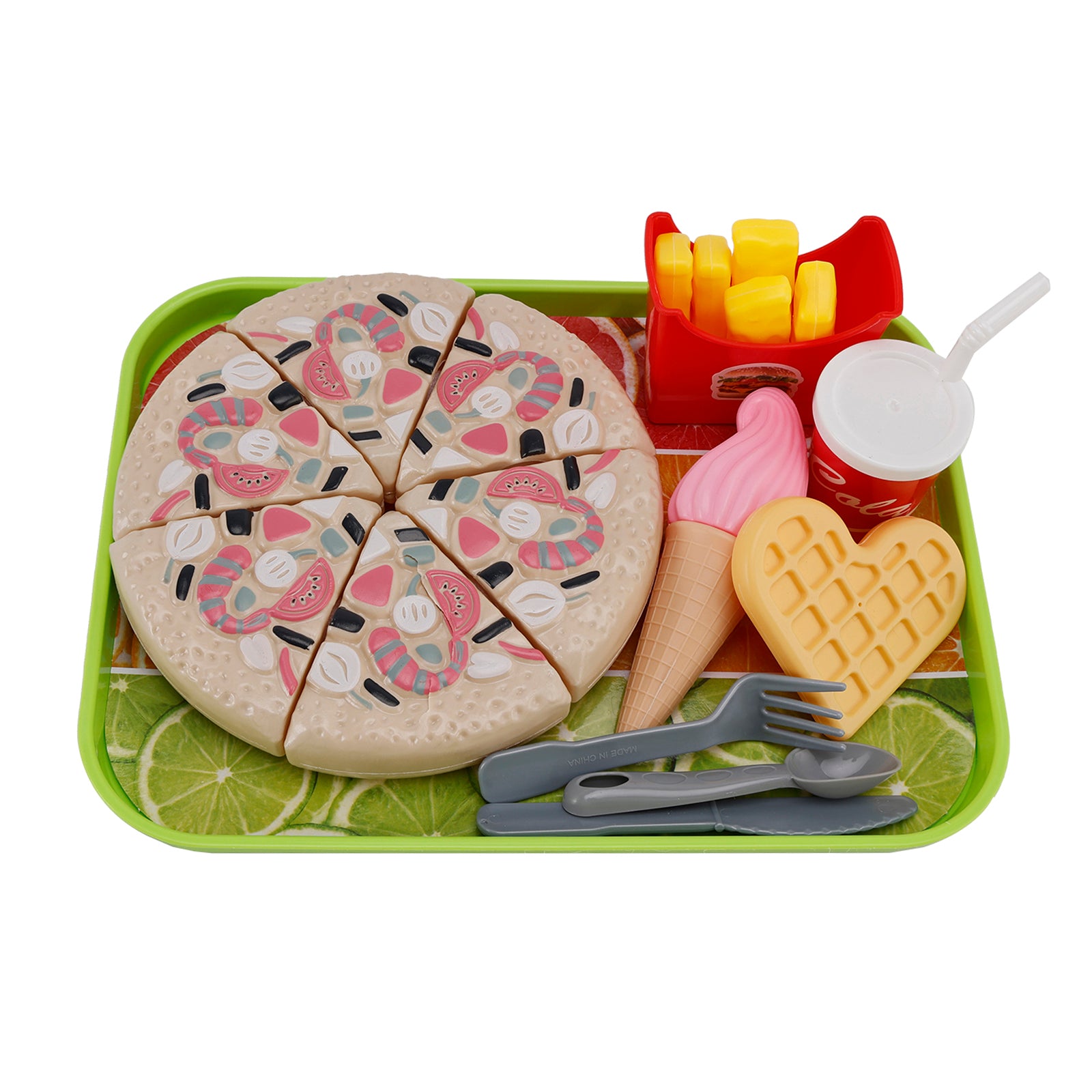 Pizza Ice Cream Play Food Pretend Toys Kitchen Set Children Toy Set For Kid (Copy)