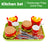 Hamburger Waffles Fries Drink Play Food Pretend Toy Kitchen Set Children Toy Set (Copy)