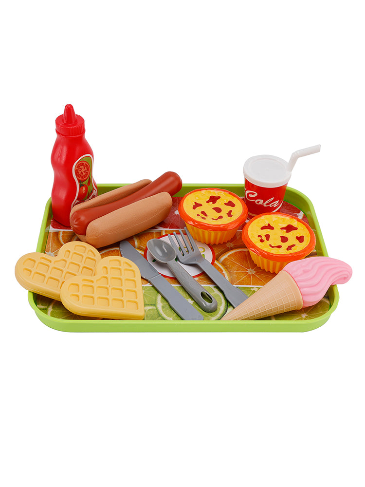 Egg Tart Waffles Ice Cream Drink Play Food Kitchen Set Children Toy Set For Kid (Copy)