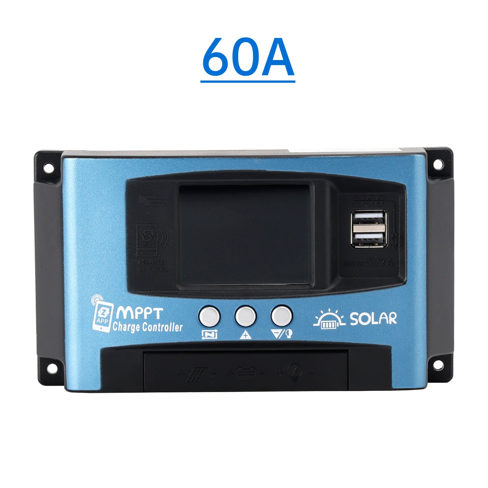 60A MPPT Solar Controller Bluetooth Temperature Monitoring Charging 12V~60V