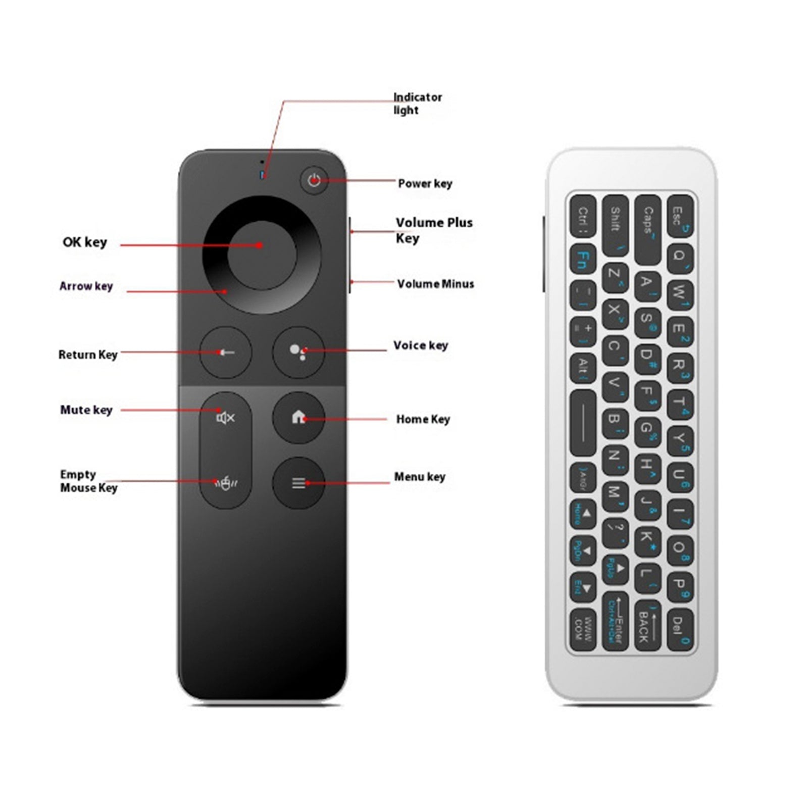 T1 Smart Voice IR Remote Control 2.4G Wireless Air Mouse Keyboard Remote Control