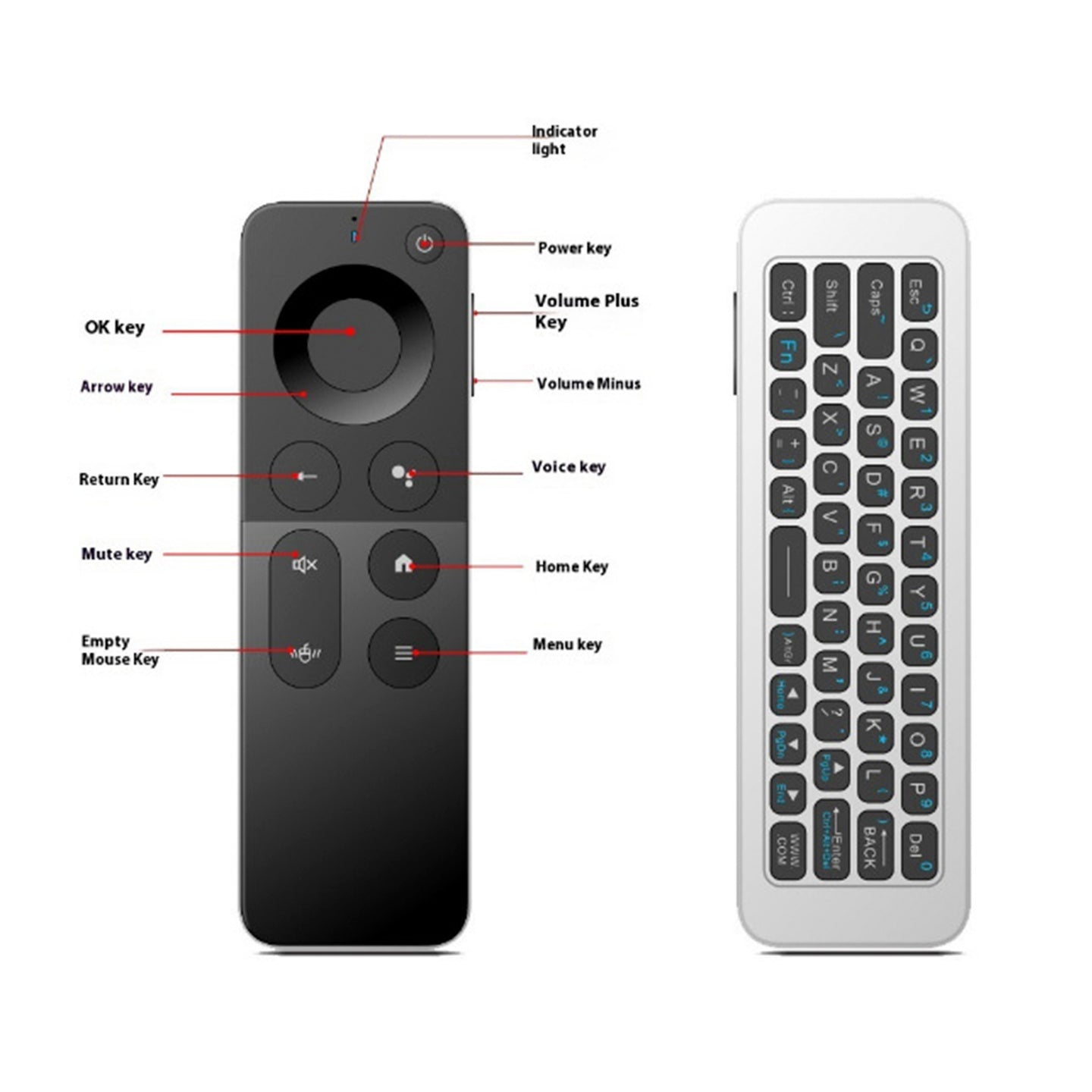 T1 Smart Voice IR Remote Control 2.4G Wireless Air Mouse Keyboard Remote Control