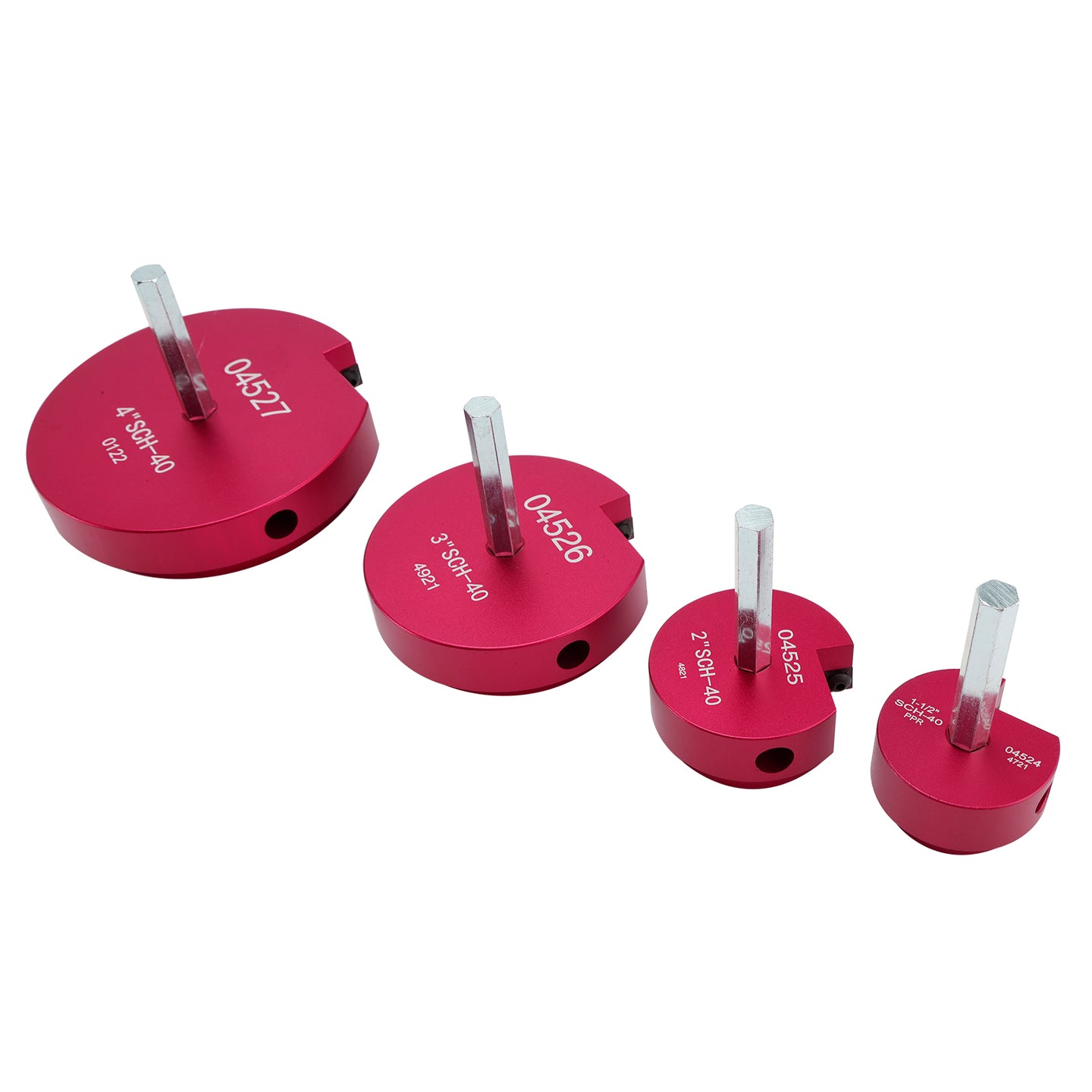 4Pcs PVC Pipe Reamer Plastic PVC Pipe Fitting Reamer Plumbing Tools Kit Fit
