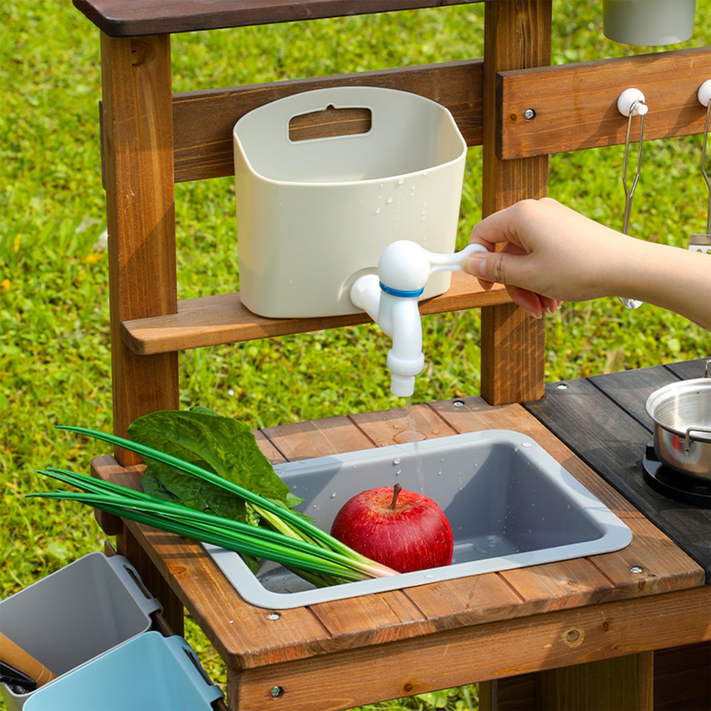 Wooden Outdoor Mud Kitchen,Outdoor Play Kitchen Set,Children's Outdoor Toy Kitchen Set