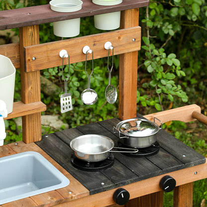 Wooden Outdoor Mud Kitchen,Outdoor Play Kitchen Set,Children's Outdoor Toy Kitchen Set