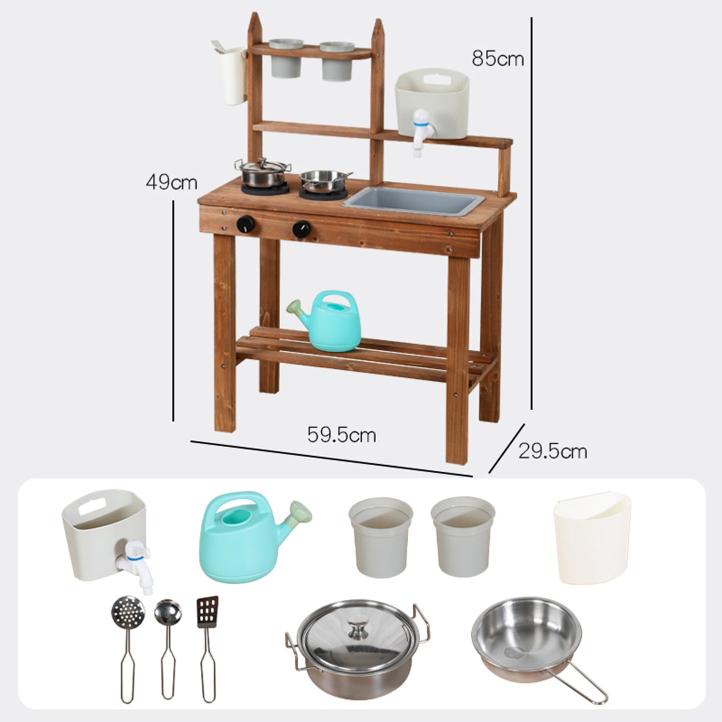 Wooden Outdoor Mud Kitchen,Outdoor Play Kitchen Set,Children's Outdoor Toy Kitchen Set