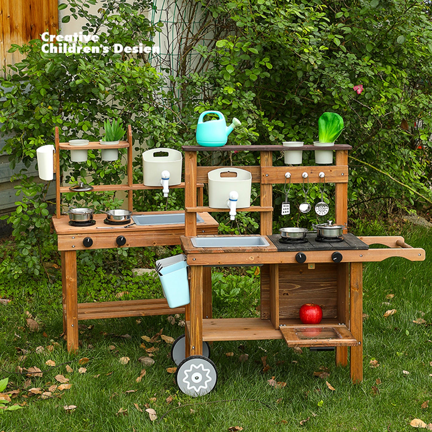 Wooden Outdoor Mud Kitchen,Outdoor Play Kitchen Set,Children's Outdoor Toy Kitchen Set