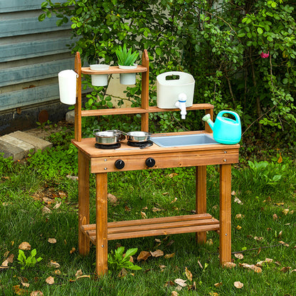 Wooden Outdoor Mud Kitchen,Outdoor Play Kitchen Set,Children's Outdoor Toy Kitchen Set
