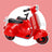 Dual Electric 6V Kid Ride On Motorcycle With Side 5 Wheel Electric Kid Car