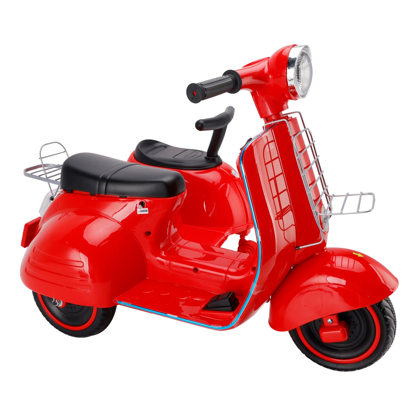 Dual Electric 6V Kid Ride On Motorcycle With Side 5 Wheel Electric Kid Car