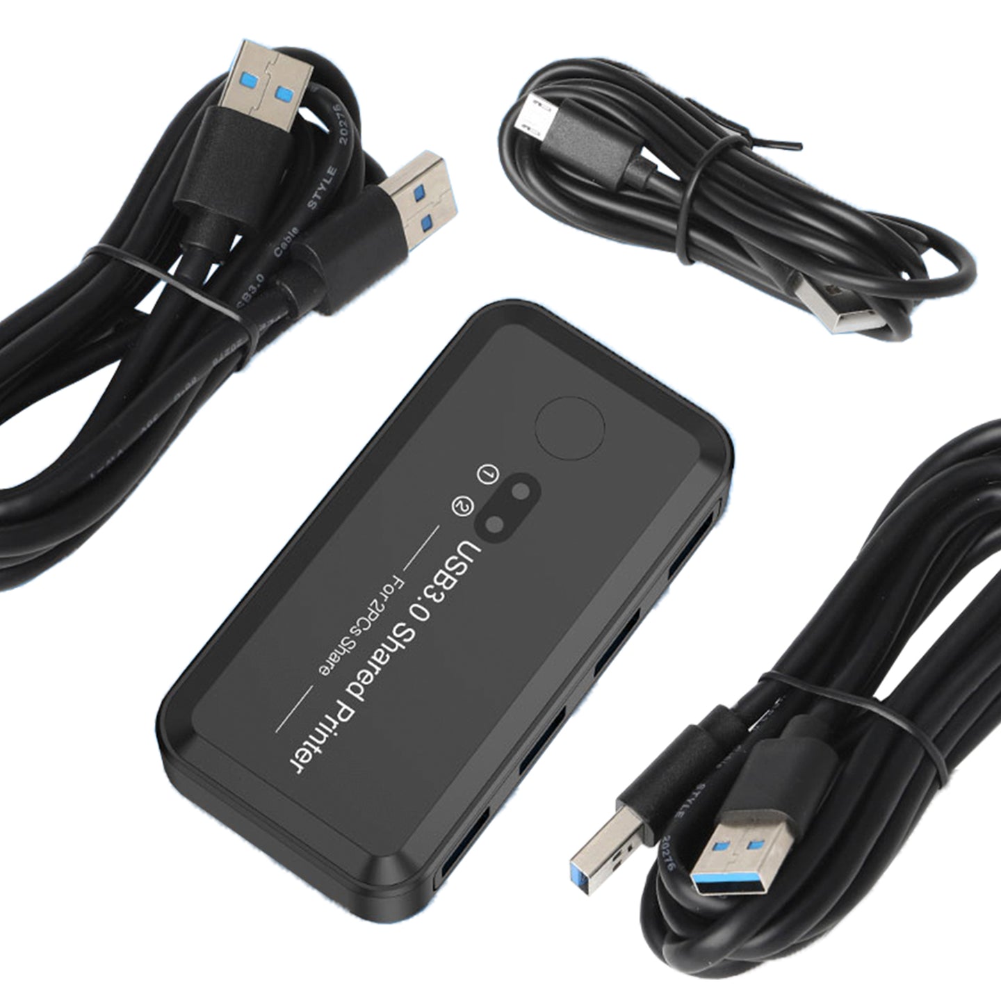 USB3.0 Switcher 2-Input 4-Output Printer Sharing Device Dual Computers Share