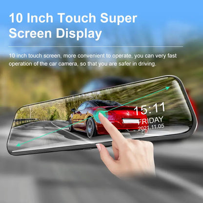 10-inch Full Screen HD 1080P Rearview Mirror Streaming Media Driving Recorder