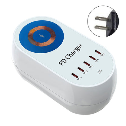 140W PD Multi-Port Charger Magnetic Wireless Fast Charging PD100W Laptop Charger