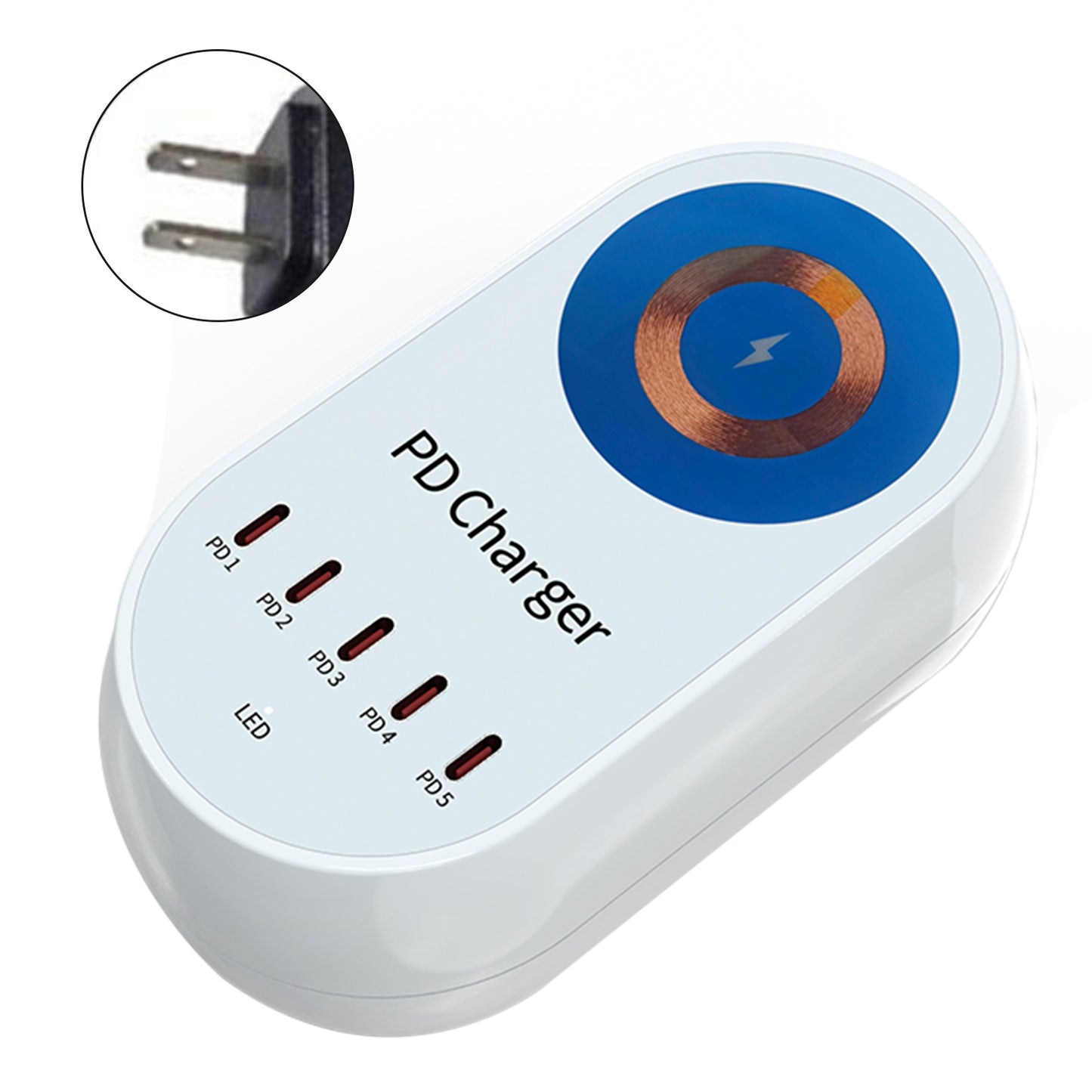 140W PD Multi-Port Charger Magnetic Wireless Fast Charging PD100W Laptop Charger