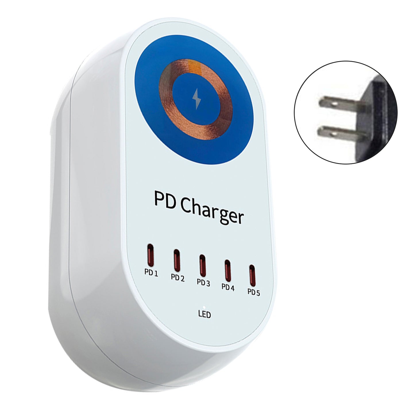 140W PD Multi-Port Charger Magnetic Wireless Fast Charging PD100W Laptop Charger