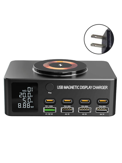 140W Fast Charging Charger Intelligent Digital Display PD100W Magnetic Wireless