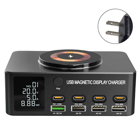 140W Fast Charging Charger Intelligent Digital Display PD100W Magnetic Wireless