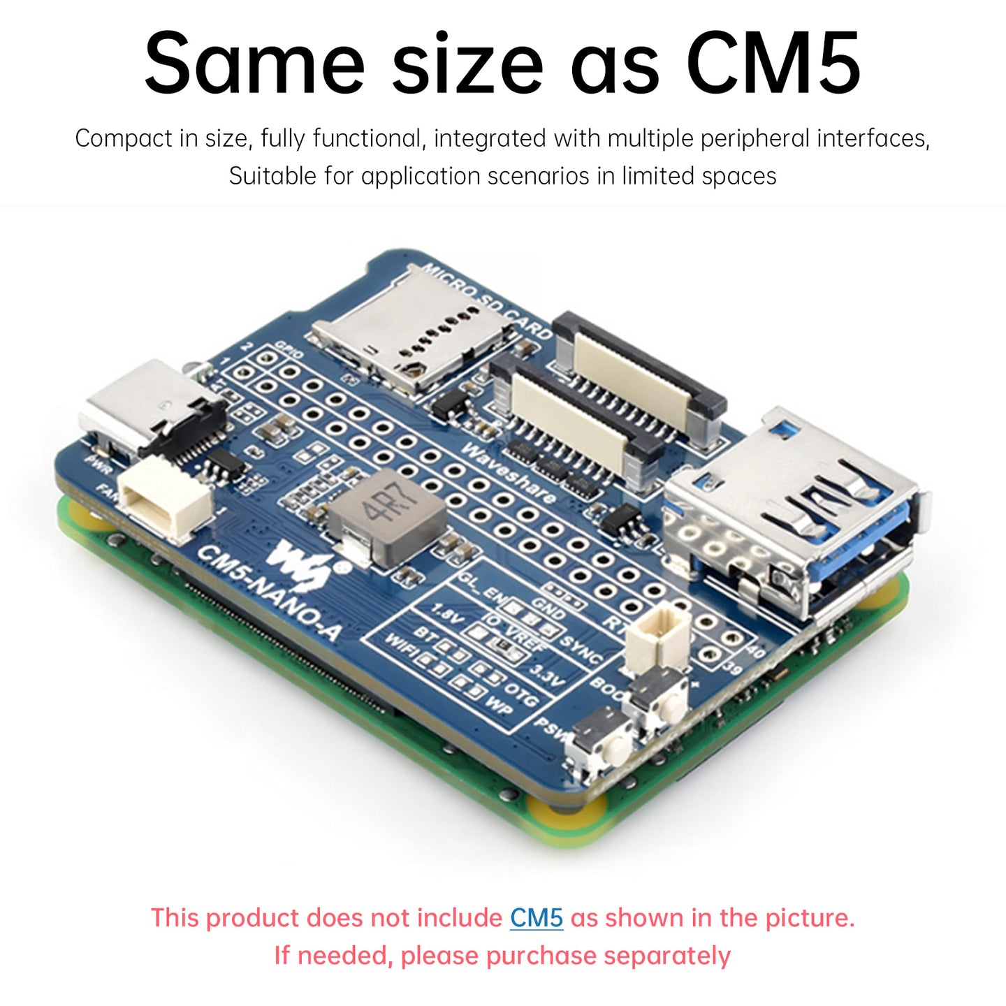 Raspberry CM5 Compute Module IO Baseboard Compute Module 5 Basic Expansion Board