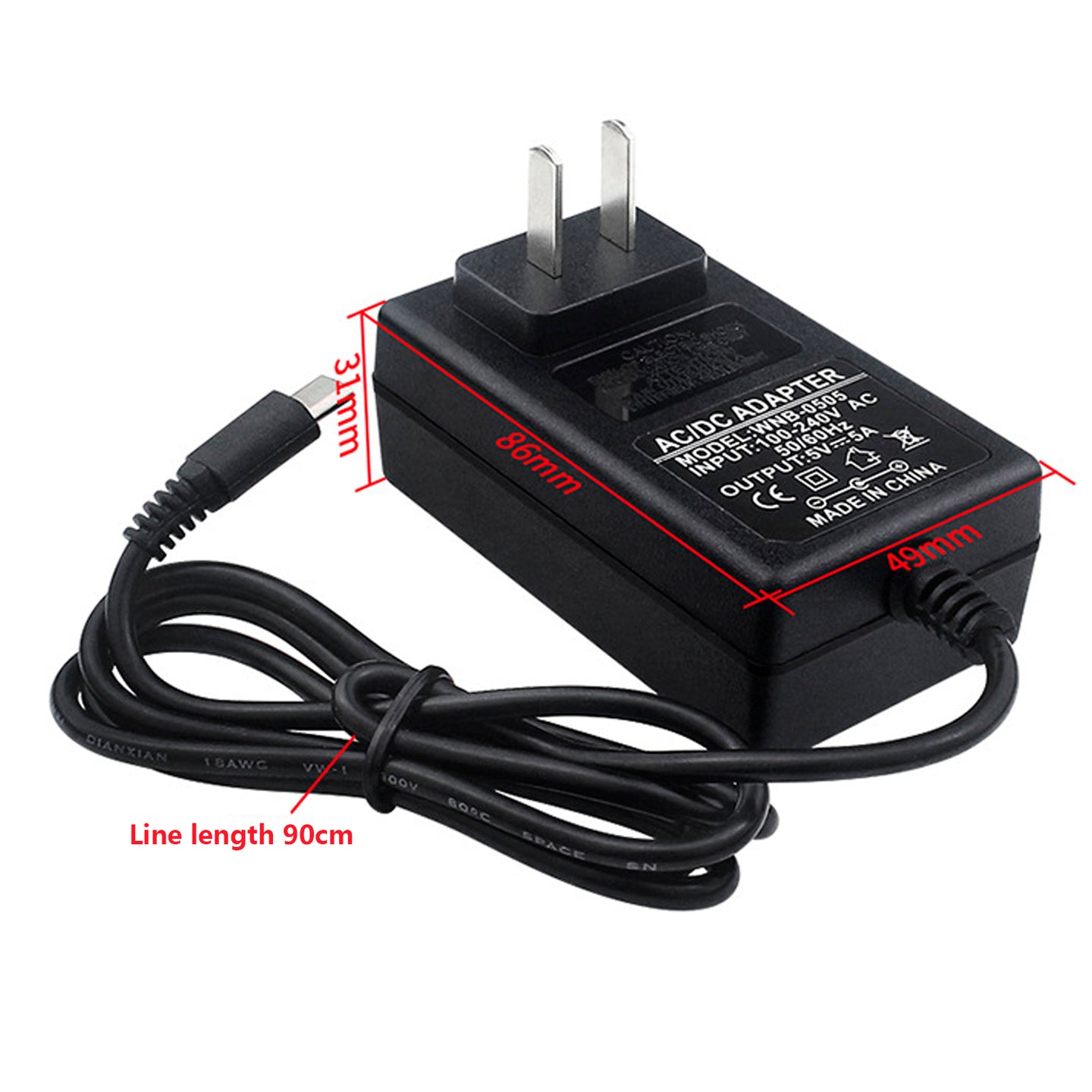 Orange Pi 5Pro Power Adapter Type-C 5V5A Power Supply OrangePi 5MAX/CM5 US Plug