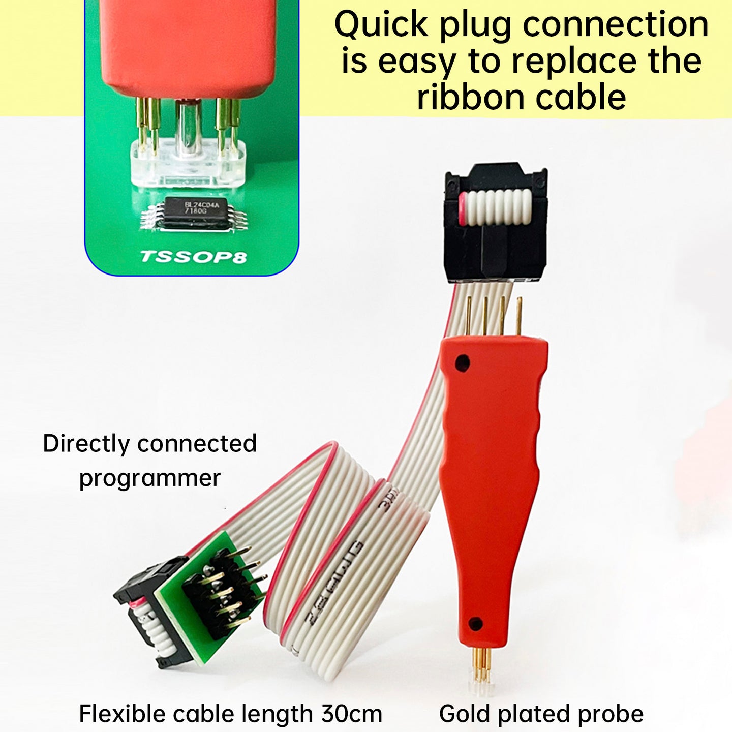 TSSOP8/MSOP8 Micro Chip Burn Test Probe Spring Pin Car Program Connection Cable