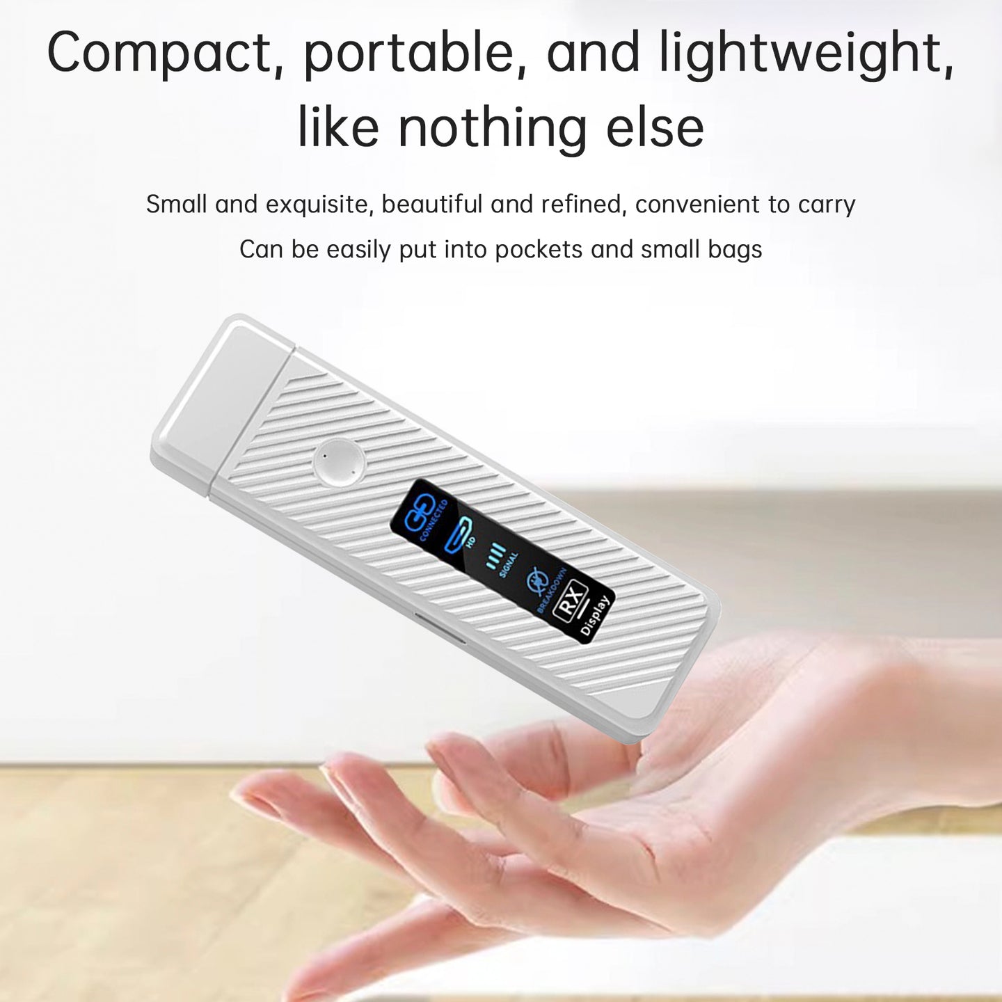 HDMI Wireless Screen Projector HD 1080P 50M Video Transmitter Receiver White