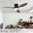 52inch 3 Blade LED Indoor Ceiling Fan with Remote Control