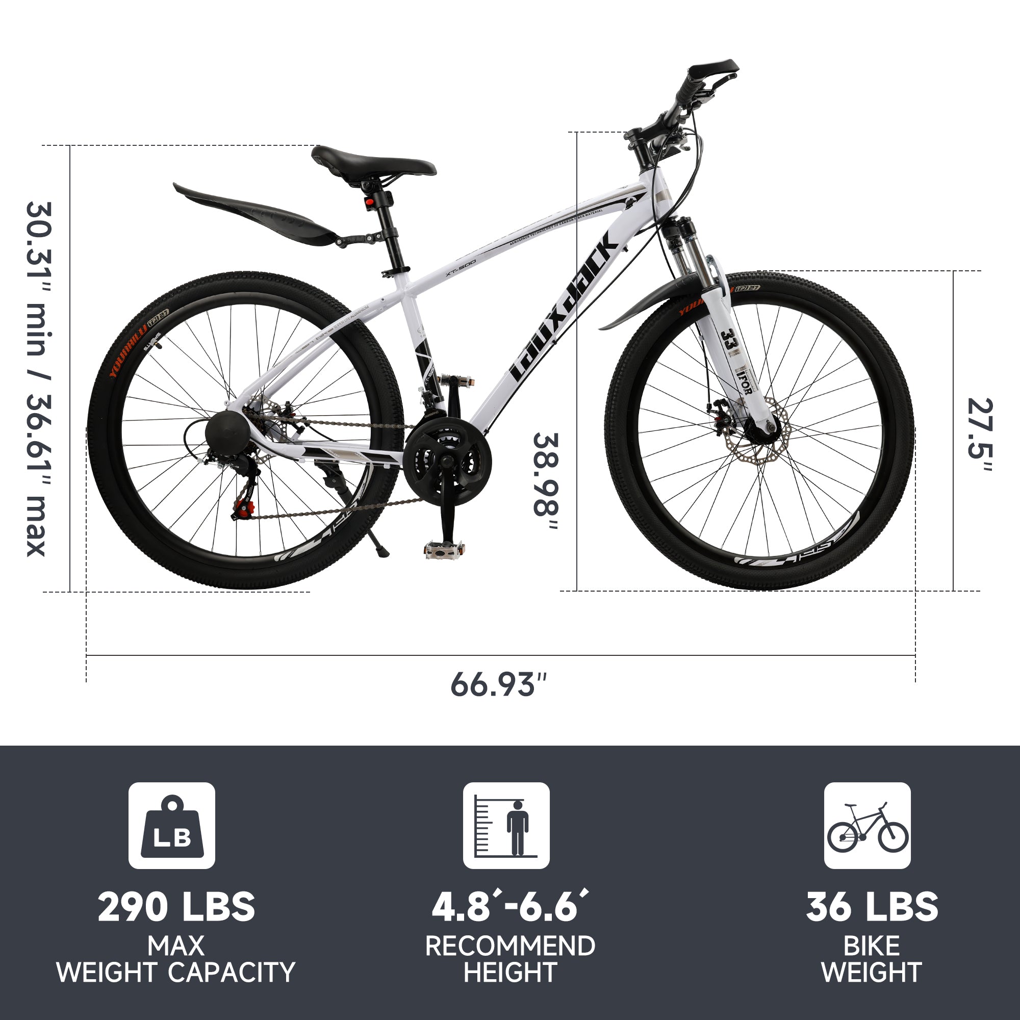 27.5 inches Mountain Bike 21 Speed Bikes With Lock+Air Pump (Copy)